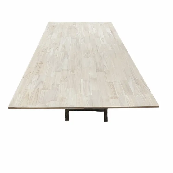 Panneau en bois d'hévéa couleur bois brut