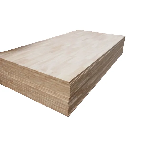 Panneau collé avec bords en bois d'hévéa